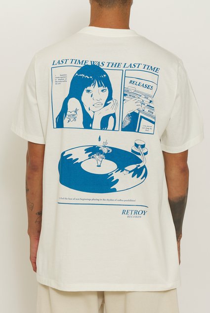 camiseta off white estampada disco retroy records hq 6