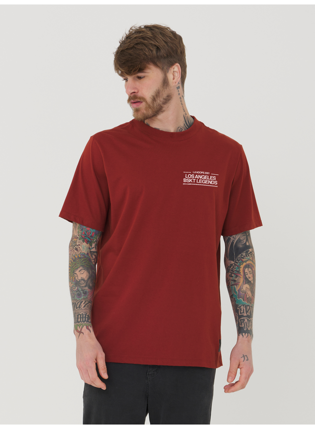 Camiseta Telha Malhão Estampa Los Angeles BSKT | Estilo Retroy