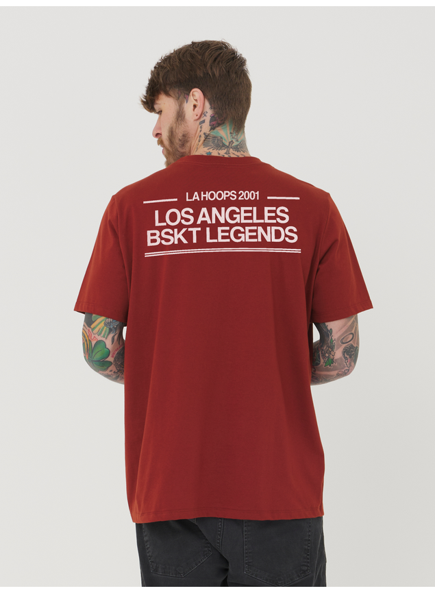 Camiseta Telha Malhão Estampa Los Angeles BSKT | Estilo Retroy