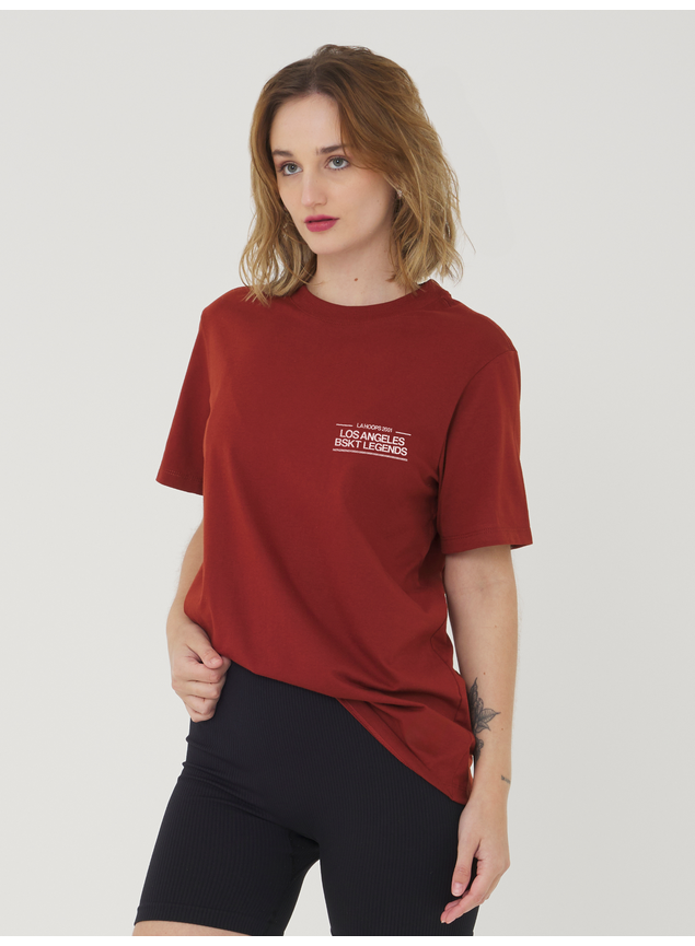 Camiseta Telha Malhão Estampa Los Angeles BSKT | Estilo Retroy