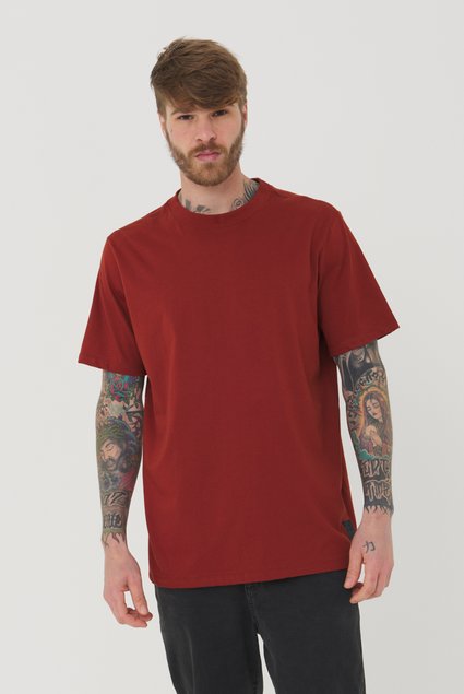 camiseta basica malhao com etiqueta retroy vermelho telha 4