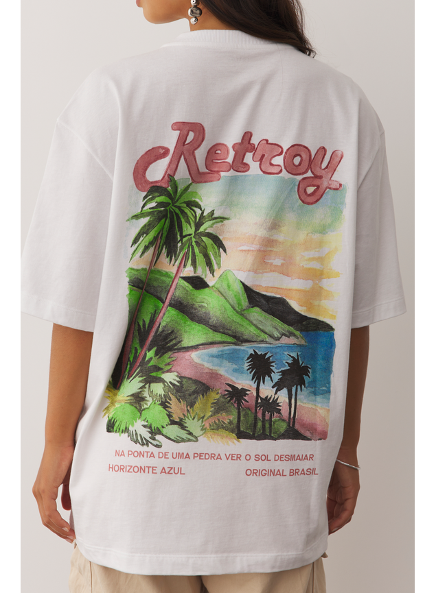 Camiseta Oversized Retroy Horizonte Azul – Nostalgia Carioca em