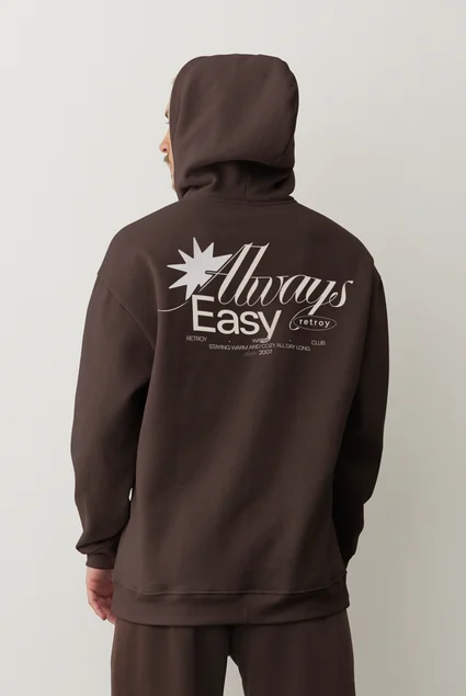 moletom canguru estampado retroy always easy marrom 2