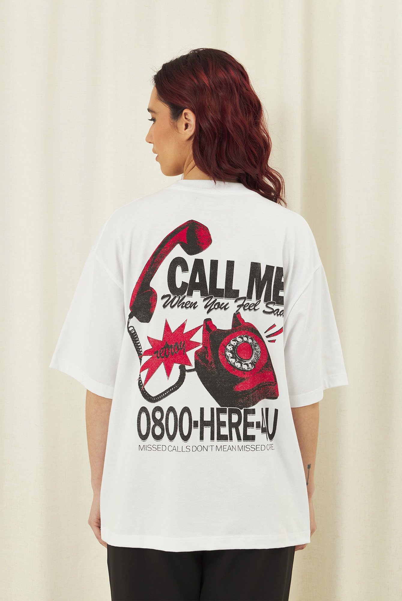 Camiseta Boxy Malhão Retroy Call Me | Estampa Retrô Exclusiva
